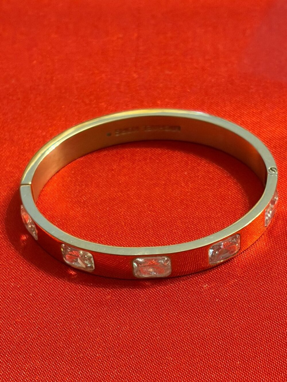 Michael Kors Hinged Gold Tone Bracelet